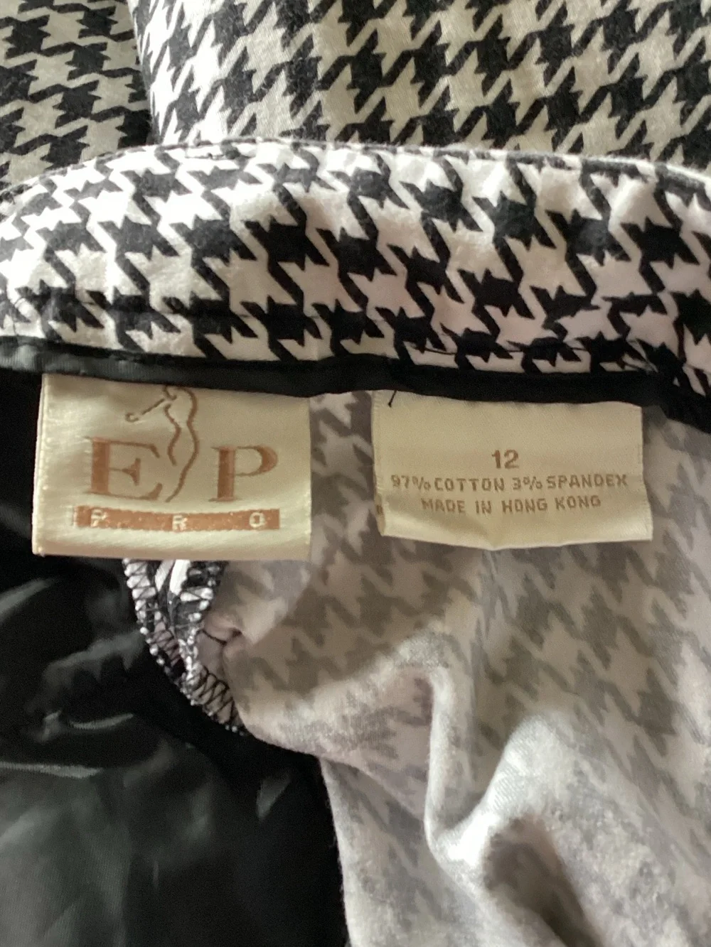EP Pro Black and White Houndstooth Chinos